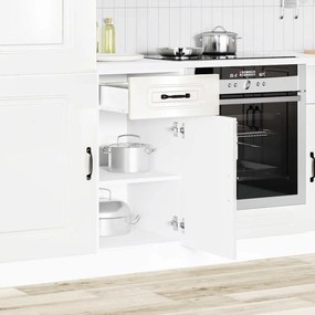 Armário de cozinha baixo Kalmar branco alto brilho