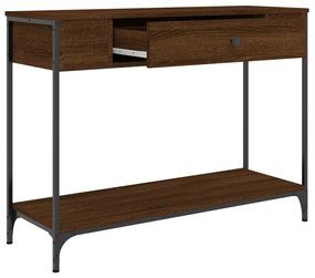 Mesa consola 100x34,5x75 cm derivados madeira carvalho castanho