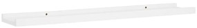 Unidade de prateleiras com rebordo 2 pcs 80x9x3 cm MDF branco