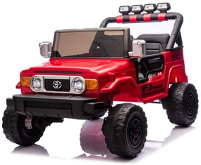 Carro elétrico para crianças Toyota FJ Cruiser XXL 24V 4x4, licença oficial (dois lugares), bateria de lítio portátil, chassis alto, suspensão traseir