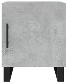 Mesa cabeceira 40x40x50cm derivados de madeira cinzento cimento