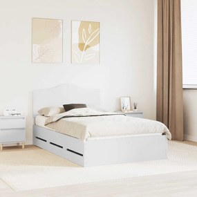 vidaXL Estrutura da Cama Branco 120 x 190 cm Madeira de Engenharia