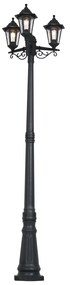 Poste de Exterior Clássico Preto 217cm IP44 - New Haven Hammered Clássico / Antigo
