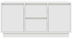 Móvel de TV com luzes LED 100x41x50 cm branco