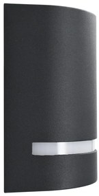 Candeeiros de parede exterior 2 pcs 35 W semicilíndrico preto