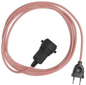 Snake Zig-Zag Plug-in para abajur com cabo têxtil efeito Zig-Zag - 3 Metros / RZ09