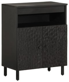 vidaXL Móvel de apoio 60x33x75 cm madeira de mangueira maciça preto