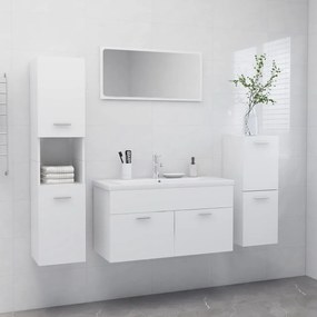 3071108 vidaXL Conjunto de móveis de casa de banho contraplacado branco