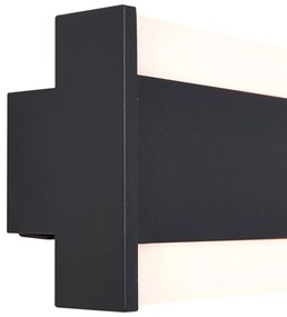 Candeeiro de Parede Moderno Preto CCT 60cm incl. LED IP54 - Vanya Moderno