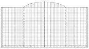Cestos gabião arqueados 4pcs 300x30x140/160cm ferro galvanizado