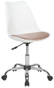 Cadeira de escritório branca e rosa DAKOTA II Beliani