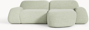 Sofá de canto modular em bouclé Wolke (3 lugares)