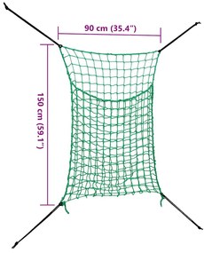 Redes para feno retangular PP 2 pcs 0,9x1,5 m