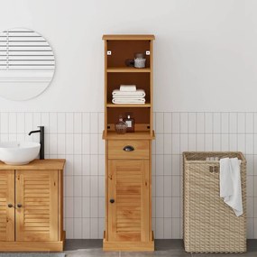 vidaXL Conjunto de Móveis para Banheiro 2 pcs Marrom e marrom mel