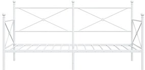 Cama de Dia sem Colchão 100x200 cm aço branco
