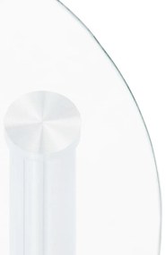 Mesa apoio 2 prateleiras 38x38x50cm vidro temp. transp./preto