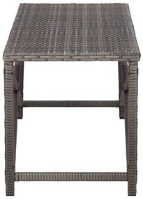 Banco de jardim 120 cm vime PE cinzento