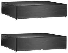 Capas móveis de jardim 2 pcs 16 ilhós 240x240x55 cm retangular