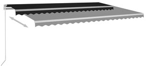 Toldo retrátil manual 500x350 cm antracite