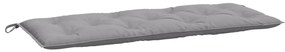 Almofadões banco jardim 2 pcs 120x50x7cm tecido oxford cinzento