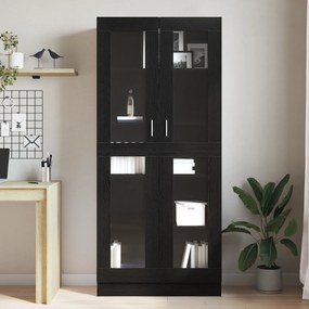 Armários de livros vidaXL 2 unidades Carvalho Preto 82,5x30,5x185 cm M