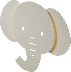 Candeeiro de parede infantil bege com LED regulável em 3 níveis - Ellie the Elephant