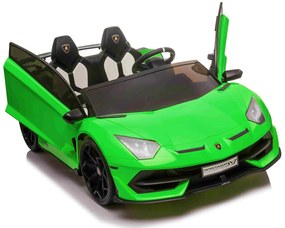 Carro elétrico para crianças Lamborghini Aventador 24V 2 Lugares, MP4 player, bancos em couro sintético, portas de abertura vertical, motor 2 x 45W, b