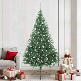 vidaXL Árvore de Natal Artificial Pré-iluminada Verde 240 cm PVC