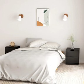 vidaXL Mesas de cabeceira 2 pcs 40x40x50 cm contraplacado preto