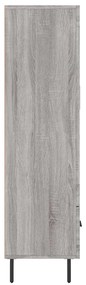 Armário alto derivados de madeira 69,5x31x115cm cinza sonoma