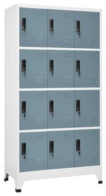 339819 vidaXL Cacifo aço 90x45x180 cm cinza-claro e cinza-escuro
