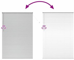 Persiana de Janela com cortinas Outros Manual Prata 150 x 220 cm Alumí