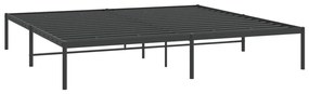 Estrutura de cama 200x200 cm metal preto