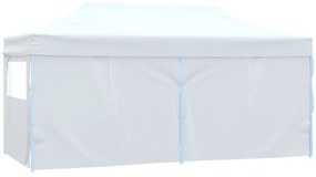 Tenda dobrável profissional festas 4 paredes 3x6m aço branco