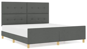 Cama vidaXL Cinza Escuro 180x200 cm em Tecido