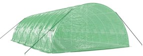 Estufa com estrutura de aço 60 m² 10x6x2,85 m verde
