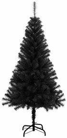 Árvore de Natal artificial com suporte 150 cm PVC preto