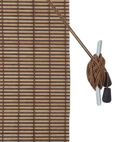 Persiana de Janela com cortinas Manual Castanho 150 x 220 cm Bambu