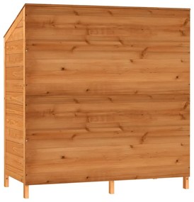 Abrigo de jardim 102x52x112 cm madeira de abeto maciça castanho