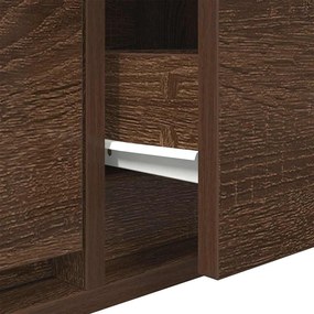 Estante de TV vidaXL Castanho Carvalho 100x31x25,5 cm Madeira de Engen