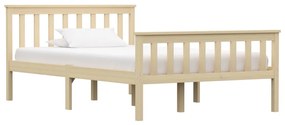 vidaXL Estrutura de cama em pinho maciço 120x200 cm cor natural