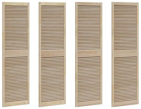 vidaXL Porta de Armário com porta 4 pcs Natural 140.5 x 2.1 x 49.5 cm