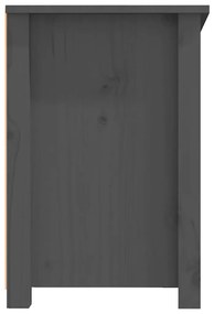 Móvel de TV 114x35x52 cm madeira de pinho maciça cinzento