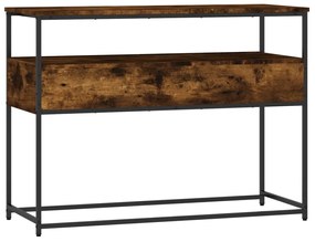 Mesa consola 100x40x75 cm derivados de madeira carvalho fumado