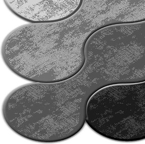 Tapete Wookece292 – Branco, Cinza e Preto – 80x50 cm | Tribo Home