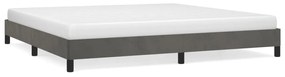 Estrutura de cama sem colchão 200x200 cm veludo cinzento-escuro