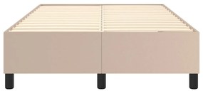 Estrutura de cama 120x200 cm couro artificial cappuccino