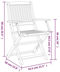 7 pcs conjunto de jantar para jardim madeira de acácia maciça