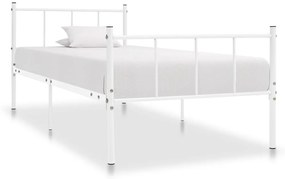 vidaXL Estrutura de cama metal 90x200 cm branco