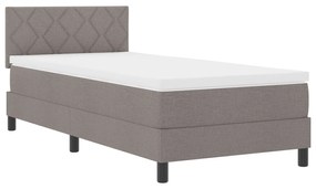 Cama Box Spring com colchão cinza 100x200 cm Tecido